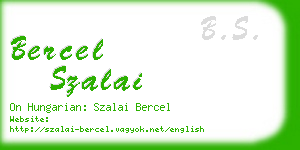 bercel szalai business card